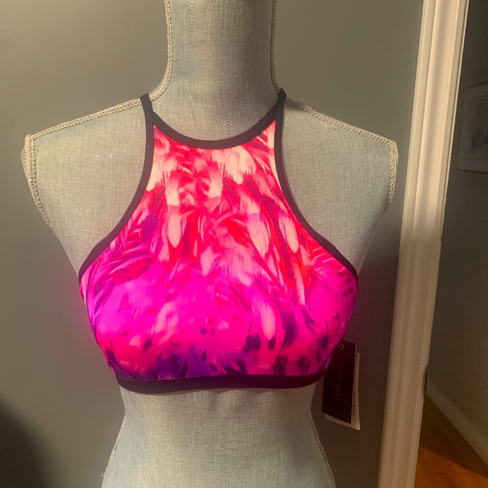 NWT Aqua Blu - Multi Colour TBar Top sz 8